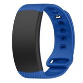 Siliconen polsband horlogeband voor Samsung Gear Fit2 SM-R360, polsbandmaat: 150-213 mm (koningsblauw)