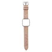 Voor Fitbit Blaze Cowboy Texture lederen vervangende band horlogeband (roze)