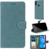 Voor Alcatel 1SE 2020 Retro Frosted Horizontale Flip PU Leather Case met Houder & Kaartsleuven & Portemonnee & Fotolijst (Blauw)