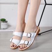 Fashion Casual Metal Buckle Wear Sandals voor Dames (Kleur: Wit Maat: 36)