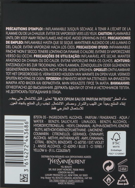 Yves Saint Laurent Black Opium Intense 50 ml Eau de Parfum - Damesparfum