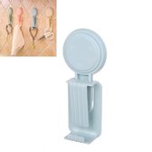 2 stuks keuken badkamer toilet sterke zuignap muur haak houder rek (blauw)