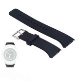 Effen kleur polsband horlogeband voor Galaxy Gear S2 R720 (zwart)