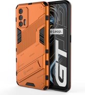 Voor OPPO Realme GT 5G Punk Armor 2 in 1 PC + TPU schokbestendig hoesje met onzichtbare houder (oranje)