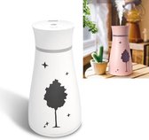 Kuyou F9 Maple Shadow Huishoudelijk voertuig Mute Luchtbevochtiger Aromatherapie Machine Automatische alcoholspuit met USB-kabel en USB-licht en ventilator (wit)