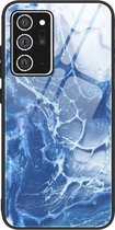 Voor Samsung Galaxy Note20 Ultra Marble Pattern Glass beschermhoes (DL03)