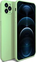 Vloeibaar siliconen volledig dekkend schokbestendig Magsafe-hoesje voor iPhone 11 Pro (Matcha groen)