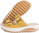 Dikke bodem Verhoogde casual modieuze pantoffels voor dames (kleur: geel, maat: 35)