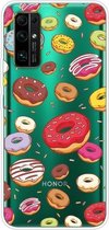 Voor Huawei Honor 30 Pro schokbestendig geverfd transparant TPU beschermhoes (donuts)