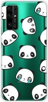 Voor Huawei Honor 30 Pro schokbestendig geverfd transparant TPU beschermhoes (Emoji Bear)