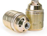 Snoerboer E27 fitting - messing - met buitendraad