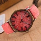 3-pack geweven multicolor lederen band horloges horloges canvas