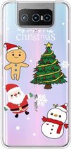 Voor ASUS Zenfone 7 Pro ZS671KS Christmas Series Transparante TPU beschermhoes (4 cartoons)