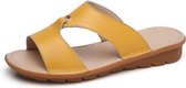 Platte casual mode wilde sandalen voor dames (kleur: geel, maat: 38)