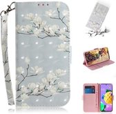 Voor LG K62 / K52 / Q52 3D Gekleurde Tekening Horizontale Flip Leren Case met Houder & Kaartsleuven & Portemonnee & Lanyard (Magnolia)