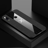 Voor Meizu Note 9 XINLI Stitching Cloth Texture Schokbestendig TPU beschermhoes (zwart)