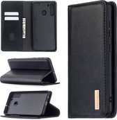 Voor Samsung Galaxy A21 2 in 1 afneembare magnetische horizontale flip lederen tas met houder & kaartsleuven & portemonnee (zwart)