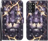 Voor Samsung Galaxy Note20 Ultra 3D Geschilderd Patroon Horizontale Flip Leren Case met Houder & Portemonnee & Kaartsleuf & Lanyard (Thunder Lion)