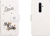 Voor Xiaomi Redmi Note 8 Pro Horizontale Flip Effen Kleur Strass Lederen Case met Kaartsleuf & Portemonnee & Houder (Trojaans)