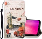 Voor Xiaomi Redmi Note 8 3D Gekleurde Tekening Horizontale Flip PU Lederen Case met Houder & Kaartsleuven & Portemonnee (Auto Toren)