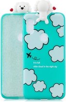 Voor Xiaomi Redmi Note 6 schokbestendig Cartoon TPU beschermhoes (wolken)