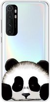 Voor Xiaomi Mi Note 10 Lite Gekleurd tekeningpatroon Zeer transparant TPU beschermhoes (Panda)