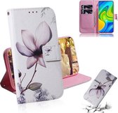Voor Xiaomi Redmi Note 9 / 10X 4G Gekleurde Tekening Horizontale Flip Leren Case met Houder & Kaartsleuf & Portemonnee (Magnolia Bloem)