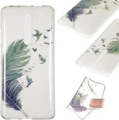 Coloured Drawing Transparant Clear TPU Case voor Xiaomi Redmi K20 (Feather)