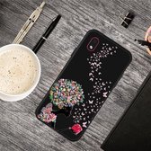 Voor Samsung Galaxy A01 Core Oil Reliëf Gekleurd Tekening Patroon Schokbestendig TPU Beschermhoes (Corolla Girl)