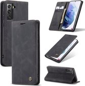 Voor Samsung Galaxy S21 + 5G CaseMe 013 Multifunctionele horizontale flip lederen tas met houder & kaartsleuf & portemonnee (zwart)