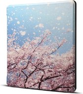 Dibase voor Amazon Kindle Oasis 2017 7 inch Japanse kersenprint horizontale flip PU lederen beschermhoes