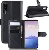 Litchi Texture Horizontale Flip Leren Case voor MEIZU 16XS, met Portemonnee & Houder & Kaartsleuven (zwart)