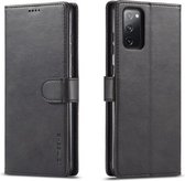 Voor Samsung Galaxy S20 FE 5G / S20 Lite LC.IMEEKE Kalfsstructuur Horizontale flip lederen tas, met houder & kaartsleuven & portemonnee & fotolijst (zwart)