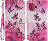Voor Samsung Galaxy A51 5G 3D Schilderen Patroon Gekleurde Tekening Horizontale Flip PU Lederen Case met Houder & Kaartsleuven & Portemonnee (Sterrenvlinders)