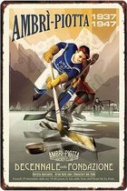 Retro Muur Decoratie uit Metaal Hockey 20x30cm DU-6991