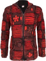 Dames Vest van Katoen zonder voering en vaste capuchon - SHAKALOHA - W Madzz Red M