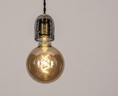 Lumidora Hanglamp 74376 - E27 - Zwart - Grijs - Glas - ⌀ 10 cm