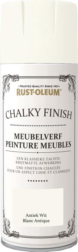 Rust-Oleum Chalky Finish Meubelverf Spuitbus 400ml - Antiek wit