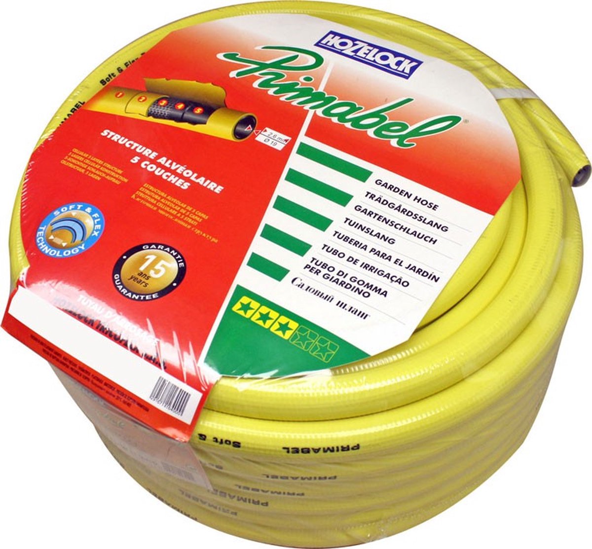 Professionele Waterslang HOZELOCK Pimabel Geel - 12mm x 50 meter