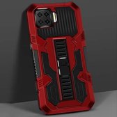 Voor OPPO A73 Vanguard Warrior All-inclusive tweekleurige schokbestendige TPU + pc-beschermhoes met houder (rood)