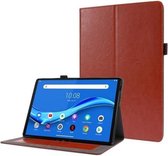 Voor Lenovo Tab M10 Crazy Horse Texture Horizontale Flip Leather Case met 2-vouwbare houder en kaartsleuf (bruin)