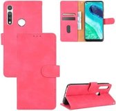 Voor Motorola Moto G Snelle Effen Kleur Huidgevoel Magnetische Gesp Horizontale Flip Kalfsstructuur PU Lederen Case met Houder & Kaartsleuven & Portemonnee (Rose Rood)