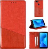 Voor Asus Zenfone Max Plus (M1) ZB570TL MUXMA MX109 Horizontale Flip Leren Case met Houder & Kaartsleuf & Portemonnee (Rood)