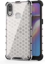 Voor Galaxy A10s schokbestendige honingraat pc + TPU-hoes (wit)