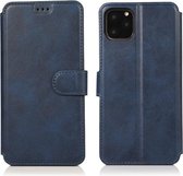 Voor iPhone 12 mini Kalfsstructuur Magnetische Gesp Horizontale Flip Leren Case met Houder & Kaartsleuven & Portemonnee & Fotolijst (Blauw)