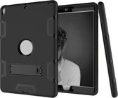 Voor iPad Pro 10,5 inch (2017) schokbestendige pc + siliconen beschermhoes, met houder (zwart)