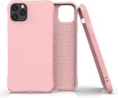 Voor iPhone 11 Pro Max ENKAY ENK-PC003 Effen kleur TPU Slim Case Cover (roze)