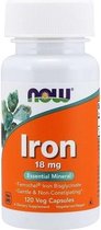 IRON, ijzer, 18 mg, 120 veg-capsules | Now Foods