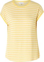 IVY BEAU Frederika T-shirt - Yellow/White - maat 36