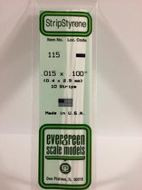 Evergreen 115 Strip 0,4mmX2,5mmX35cm - 10 stuks Styreen